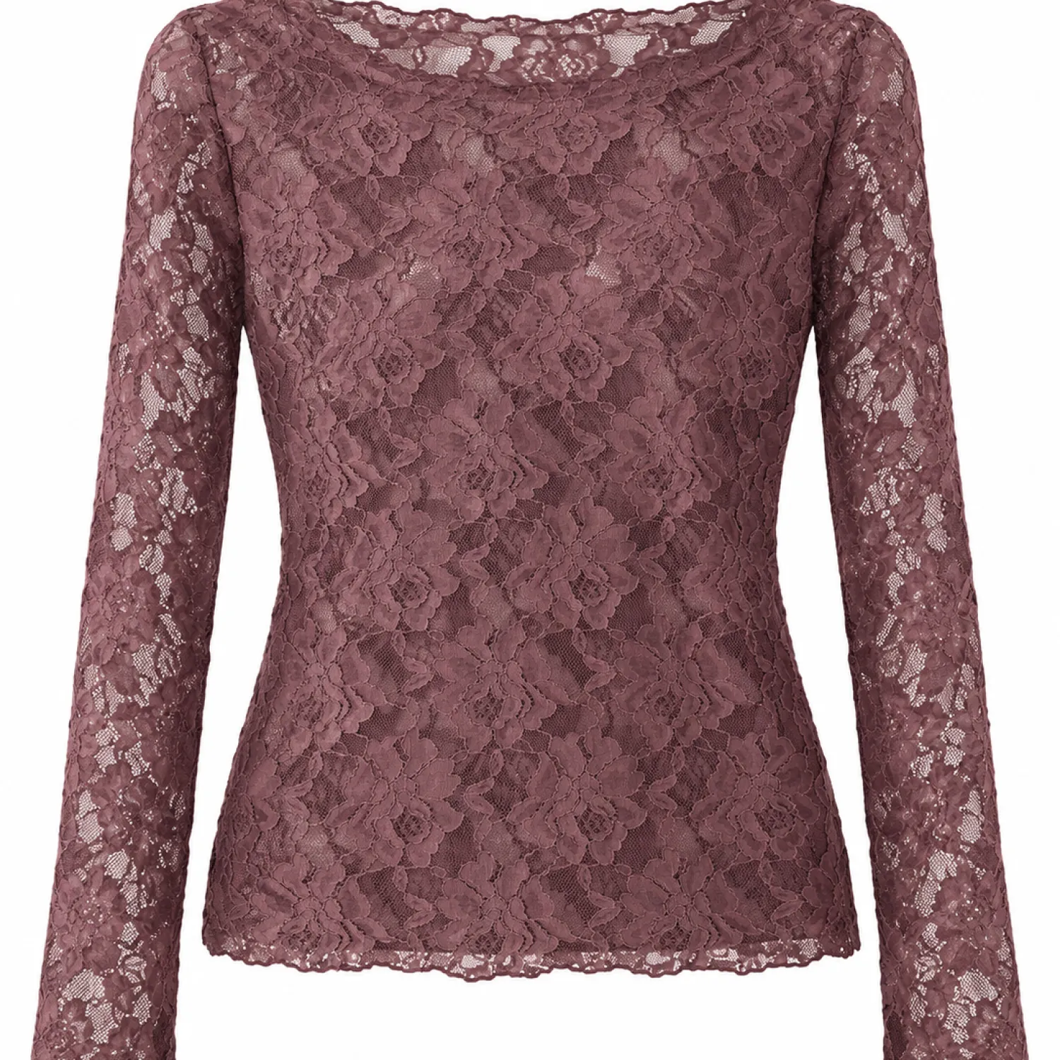 Polera Verona Encaje Café