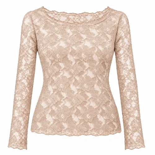 Polera Verona encaje Beige