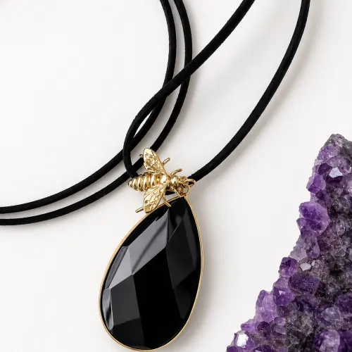 Collar amuleto Obsidiana AGOTADO