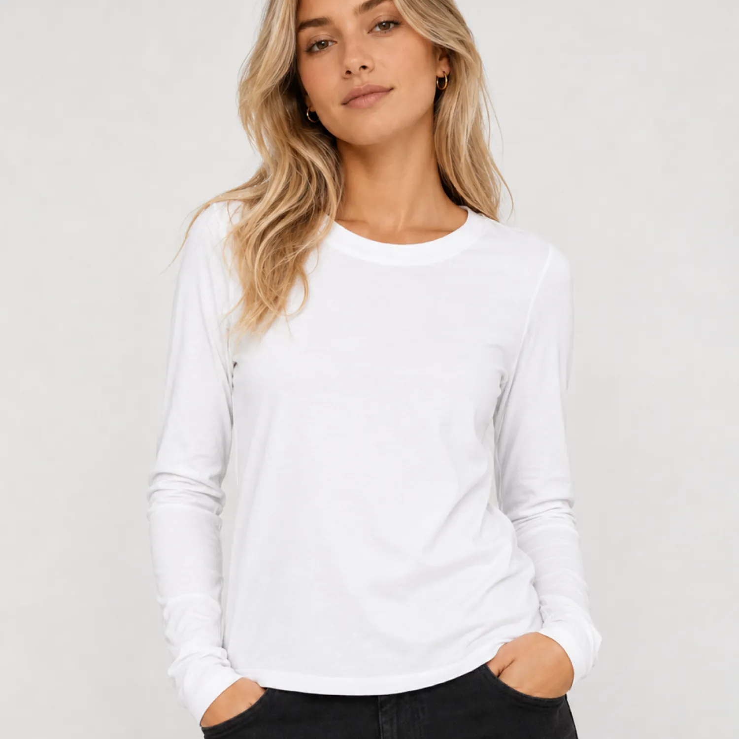 Polera Básica Algodón Blanca