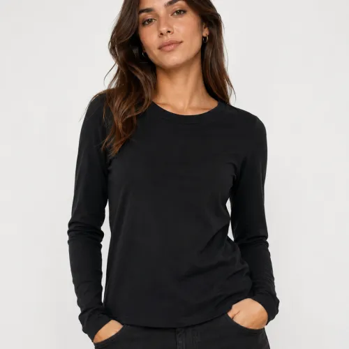 Camiseta básica algodón Negra